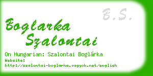 boglarka szalontai business card